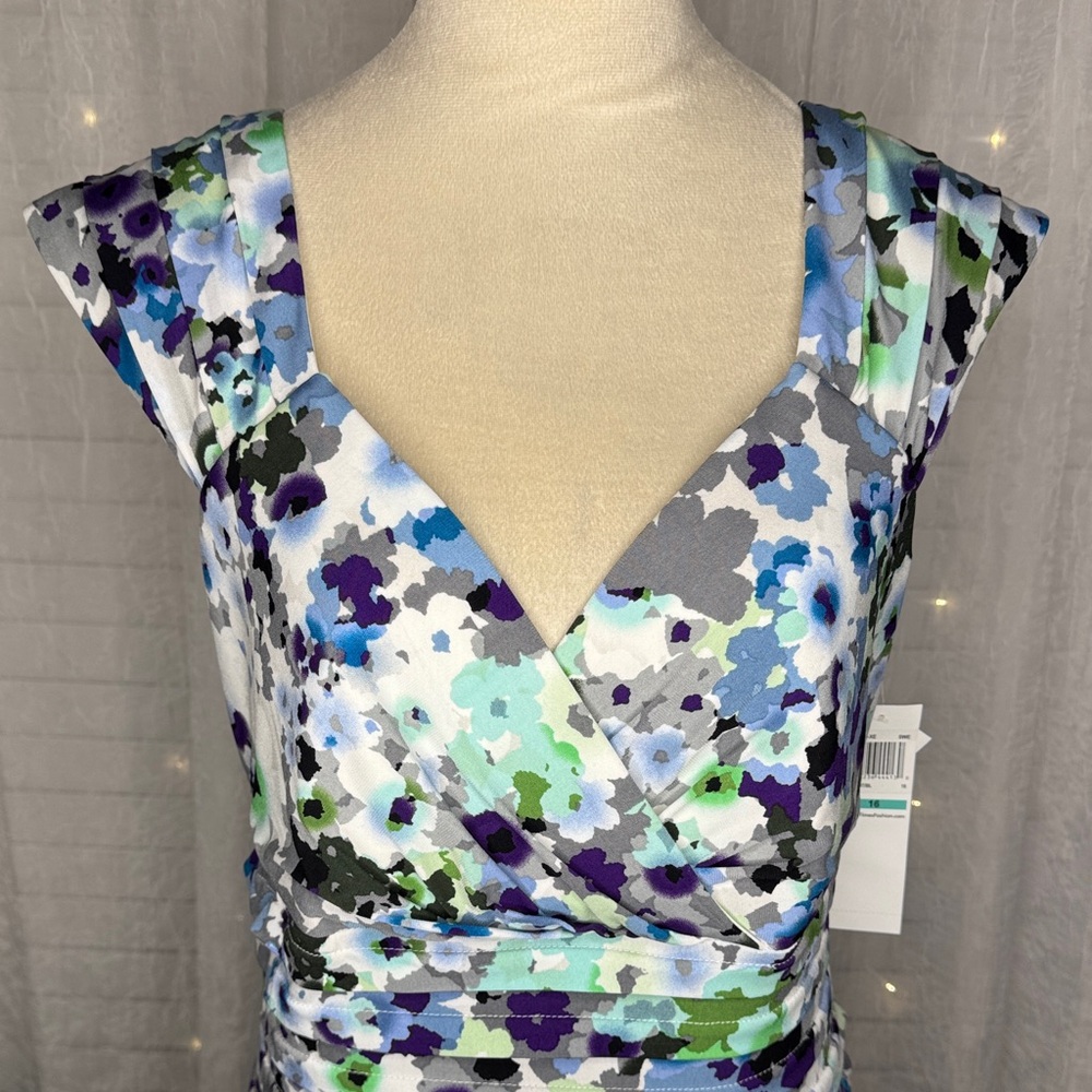 London Times Multicolor Floral Midi Dress - Picture 3 of 6